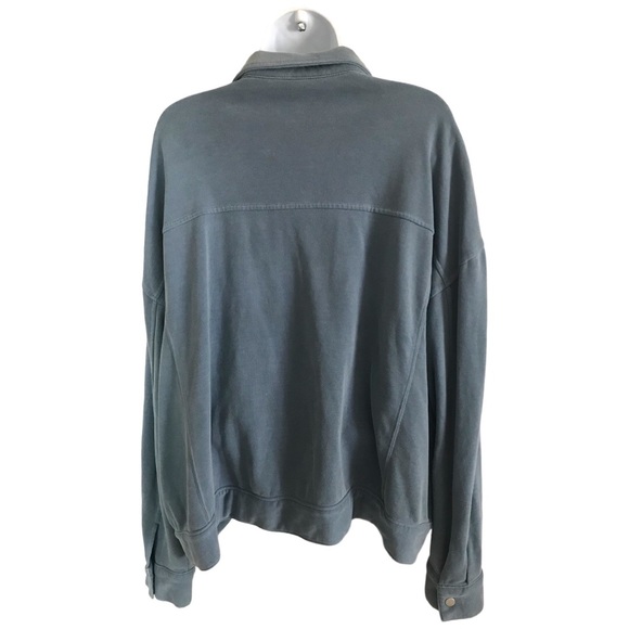 Fabletics Lara Jacket Blue Snap Button Athleisure Casual Women's Size Lg - Picture 6 of 7